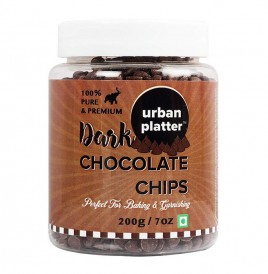 Urban Platter Dark Chocolate Chips   Plastic Jar  200 grams
